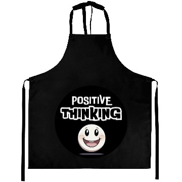 Discover Smiling Character Positive Thinking Design Aprons