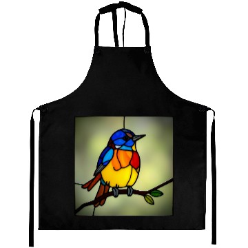 Discover STAINED GLASS BIRD Aprons