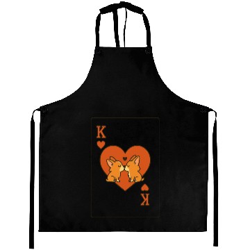 Discover Du Du Corgi King of Hearts – Cute Poker Card Aprons