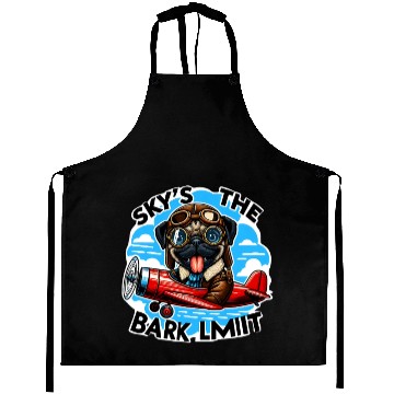 Discover Pug Pilot Bark Limit Cartoon Aviation Design Aprons