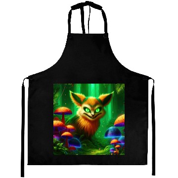 Discover Demon Fox in Enchanted Forest – Fantasy Creature Aprons