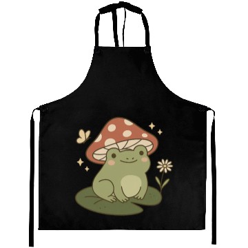 Discover Frog Mushroom Cottagecore Aprons