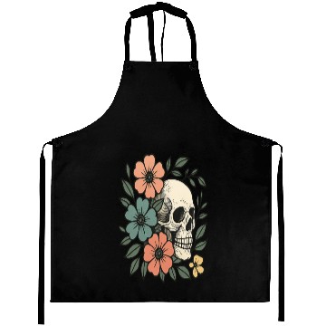 Discover Floral Skull Bloom Aprons