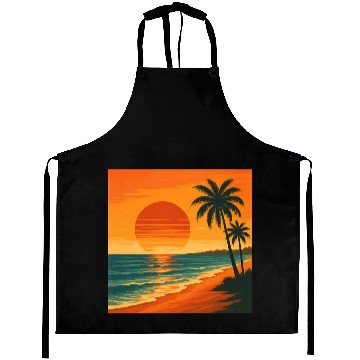Discover Retro vintage sunset Aprons