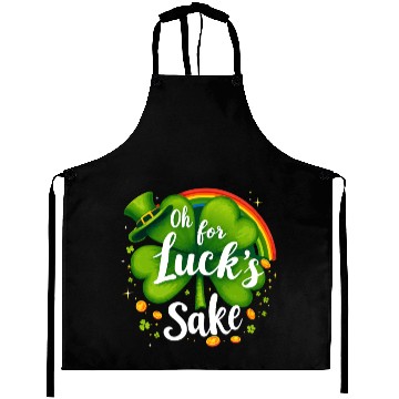 Discover Funny Shamrock Clover Design Aprons