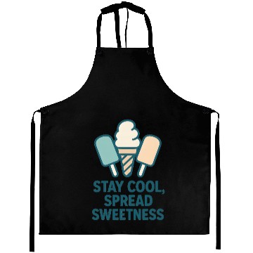 Discover Stay Cool, Spread Sweetness Cute Ice Cream Cone Aprons