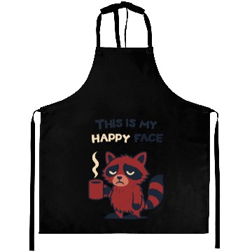 Discover This Is My Happy Face – Sarcastic Raccoon Aprons