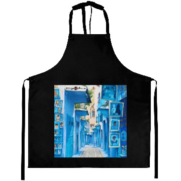 Discover Chefchaouen Blue City Landscape Aprons