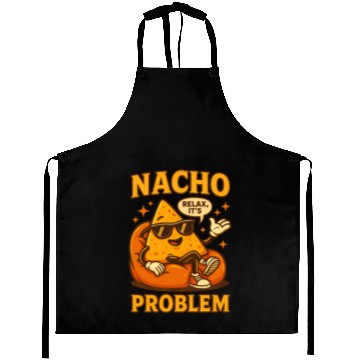 Discover Funny Nacho Pun – Relaxed & Cheesy Vibes Aprons