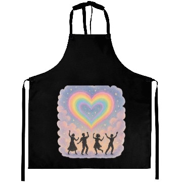 Discover 20250702 1417 Rainbow Heart Dance simple compos Aprons