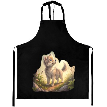 Discover Autumn Whispers Wolf Pup Aprons