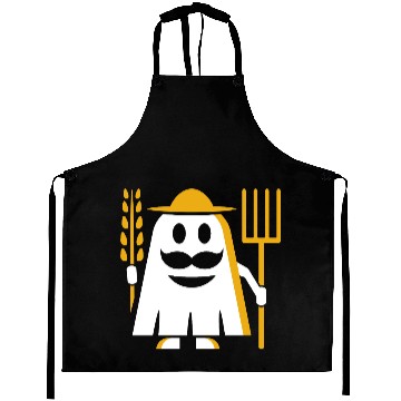 Discover Farmer Ghost Cartoon Print Aprons