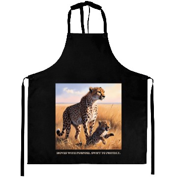 Discover Mama Cheetah and Cub Aprons
