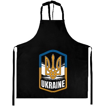 Discover Ukraine Shield Badge Trident Emblem Ukrainian Aprons