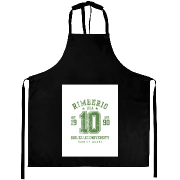 Discover Green Grunge Number 10 Varsity Aprons Design