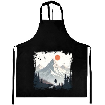 Discover Serene Mountain Wilderness Scene Aprons