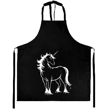 Discover Majestic Unicorn Outline Aprons