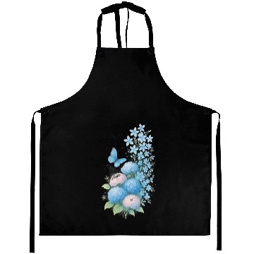 Discover Soft Blue Hydrangea and Butterfly Aprons