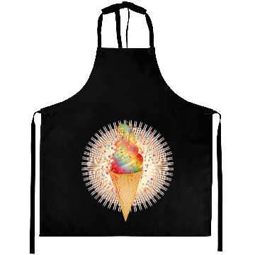 Discover Artfully decorated ice cream in a waffle cone Aprons