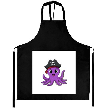 Discover Friendly Octopus Pirate Aprons -Cute Ocean Animal