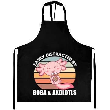 Discover Bubble Tea Axolotl Chocolate Sweet Animals Boba Aprons