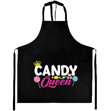 Discover Funny Candy Queen Lollipop Lover Design 01 Aprons