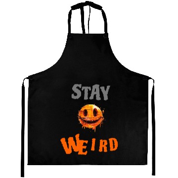 Discover Stay Weird Smiling Design Aprons