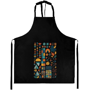 Discover Colorful Geometric Harmony Aprons