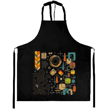 Discover Abstract Grid Geometry Aprons