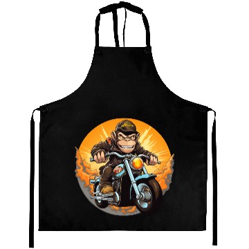 Discover Monkey Motorcycle / Motorcyclist Monkey Aprons