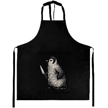 Discover Funny Fight Or Flight Meme Penguin With Knife Aprons