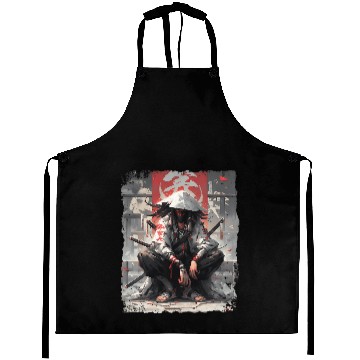 Discover Samurai Sword Katana Ninja Japan Manga Anime Aprons
