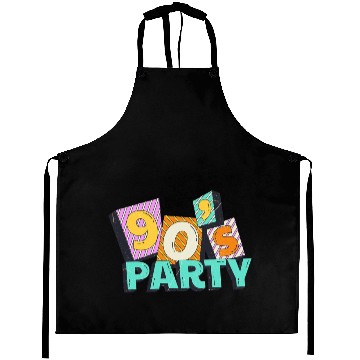 Discover 90s Party Vibes Retro Neon Dance Aesthetic Aprons