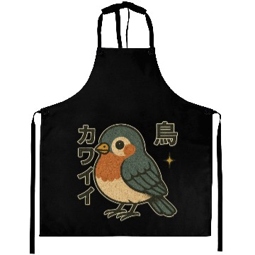 Discover Kawaii Bird Japanese Aprons