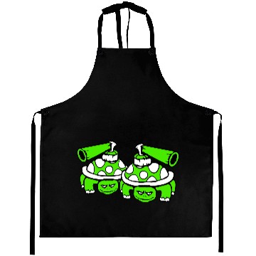 Discover 2 turtles shell gun shooting war attack tank team Aprons