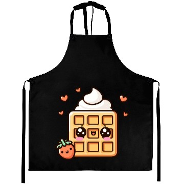 Discover Kawaii Dessert Waffle with Strawberry Aprons