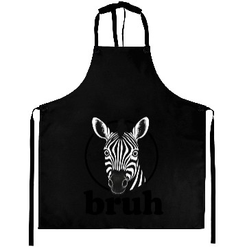 Discover Funny zebra sarcastic humor internet meme Aprons