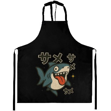 Discover Silly Kawaii Shark Japanese Aprons