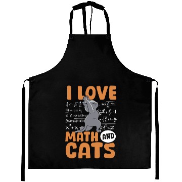 Discover I Love Math Cats Cat Lover Science Teacher Student Aprons