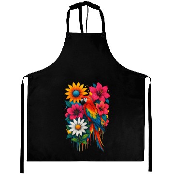 Discover Tropical LOVE & Floral Feathers Aprons