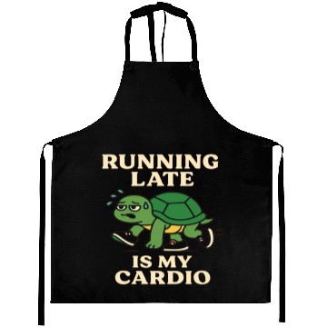 Discover Running Late Turtle Relatable Fitness Aprons