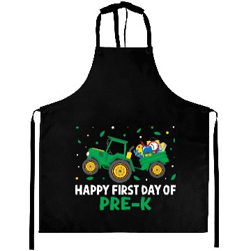 Discover Tractor Happy First Day Of Pre-K School Farm Kids Aprons