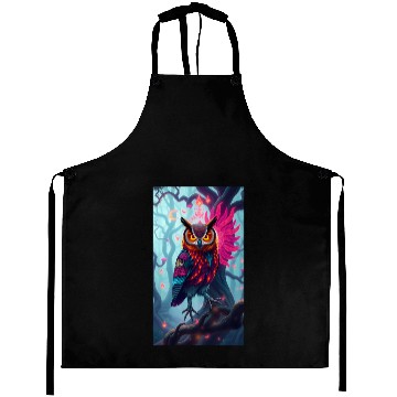 Discover Electric Dream Owl Aprons