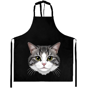Discover Realistic Cat Face – Feline Charm in Every Detail Aprons
