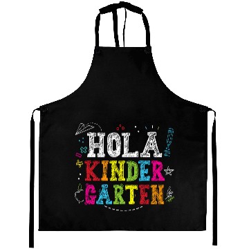 Discover Hola Kindergarten Spanish Teacher Back to School Aprons