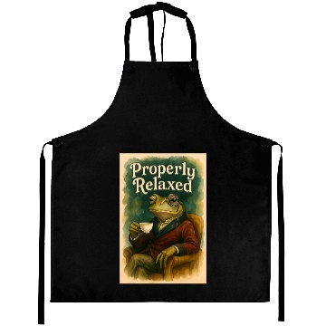 Discover Sophisticated Frog Tea Poster Aprons