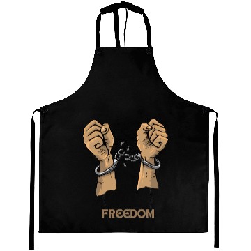Discover Broken Chain Hands Embracing Freedom Aprons