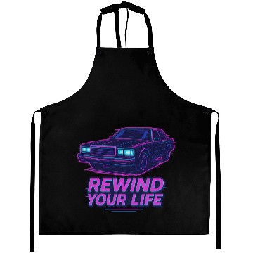 Discover Rewind Your Life – Synthwave Car Aesthetic Aprons
