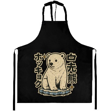 Discover Kawaii Polar Bear Japanese Aprons
