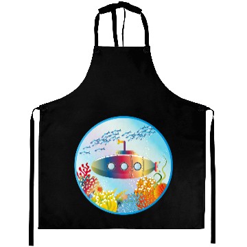 Discover Colorful Submarine in a Tropical Coral Reef Aprons